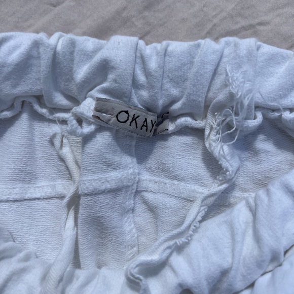 White Joggers with Sequins and Quote - Picture 4 of 4